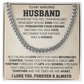 Cuban Link Chain Gift for Husband, Modern Necklace, Anniversary Jewelry, Stylish Keepsake, Special Occasion Present